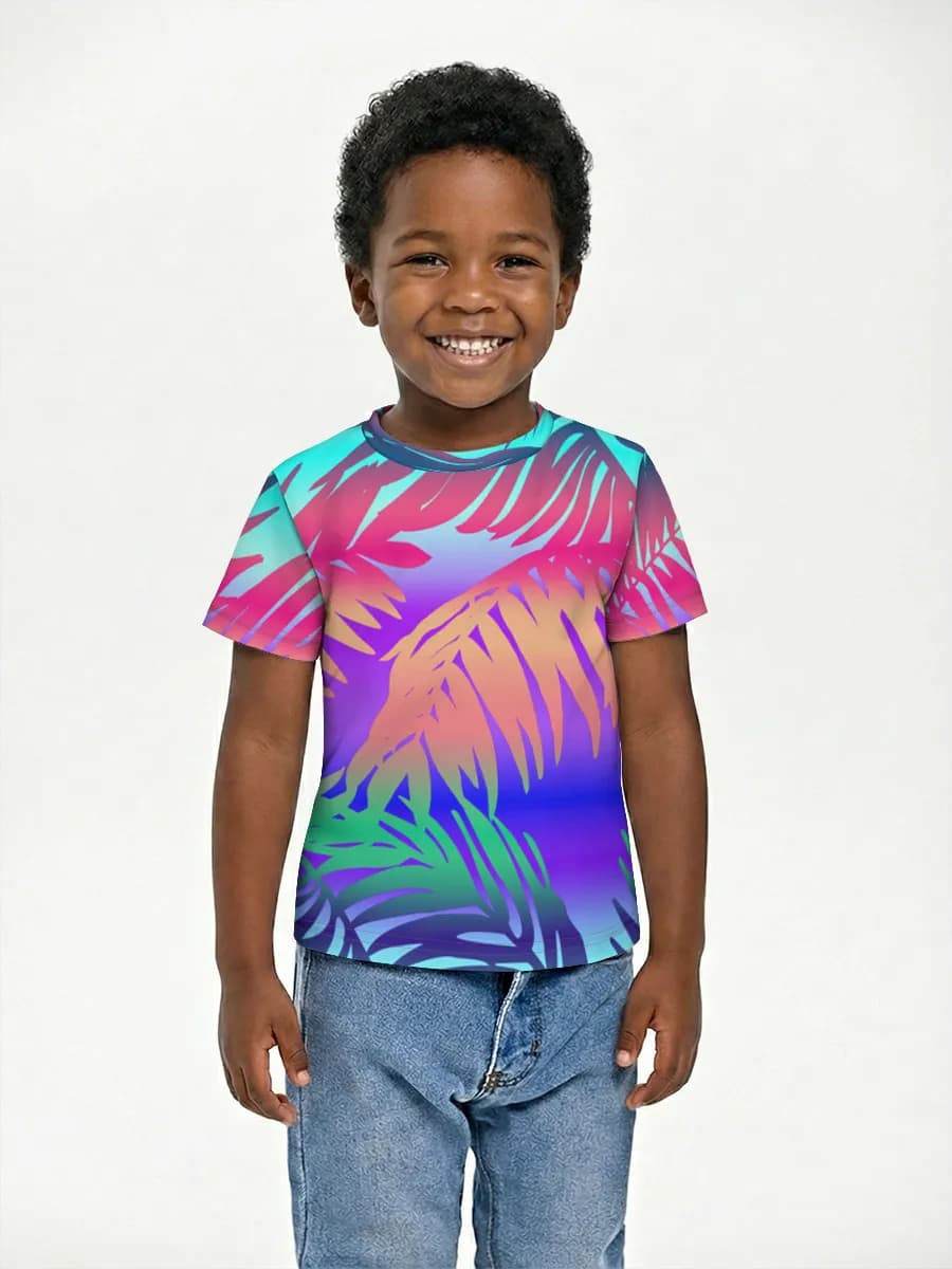 Boys' basic cotton T-shirt
