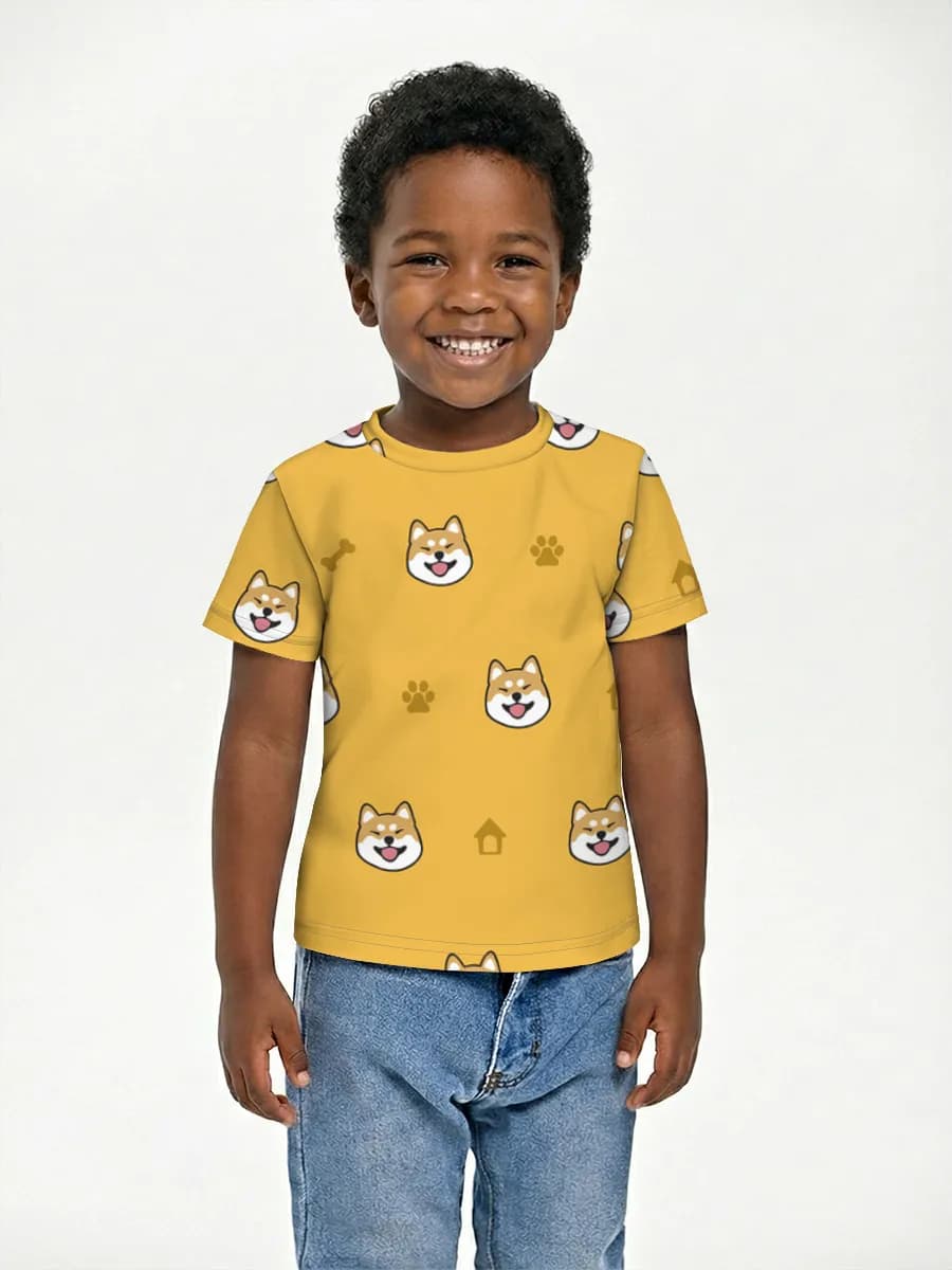 Boys' basic cotton T-shirt