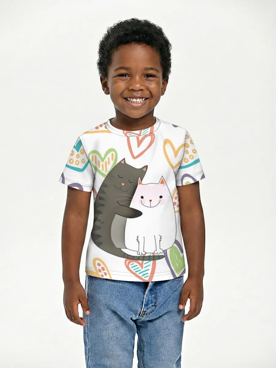 Basic Baumwoll-T-Shirt Jungen