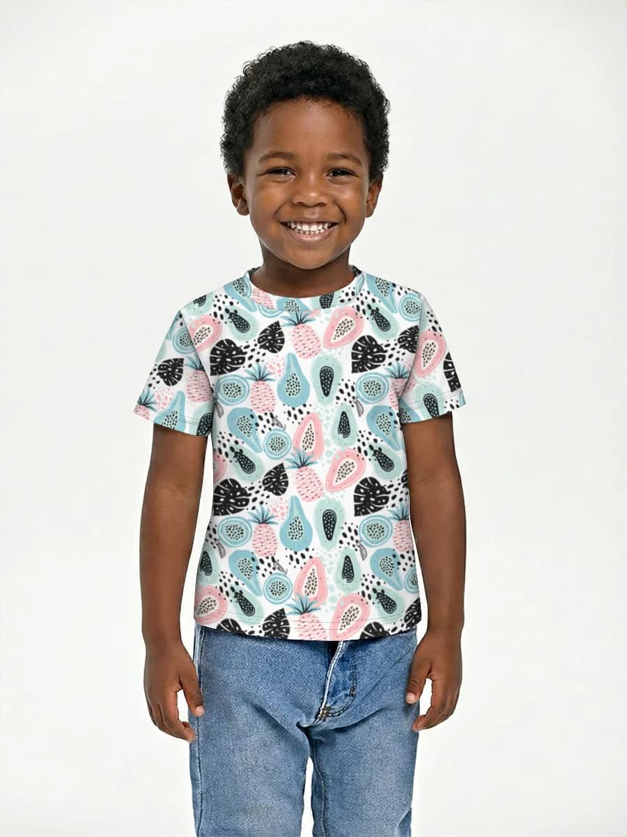 Boys' basic cotton T-shirt