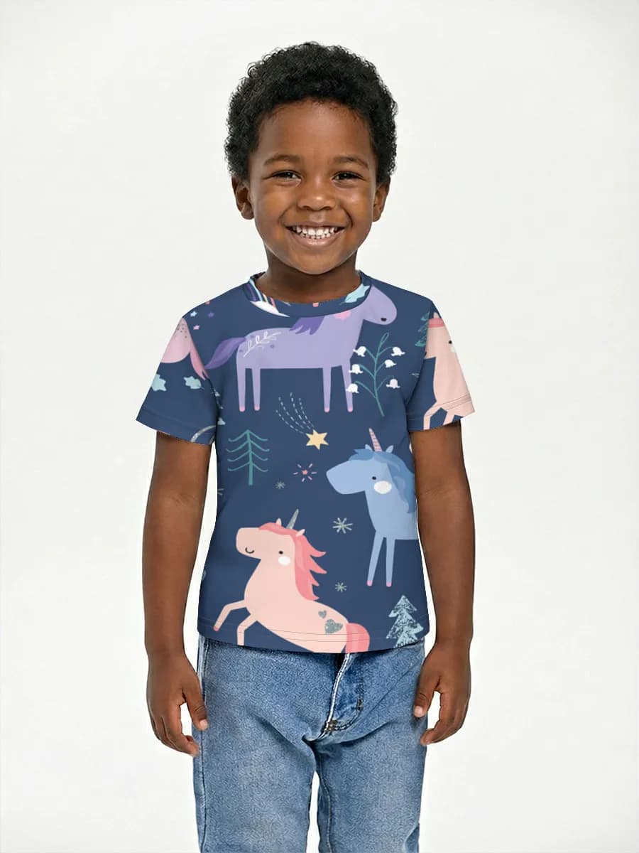 Boys' basic cotton T-shirt