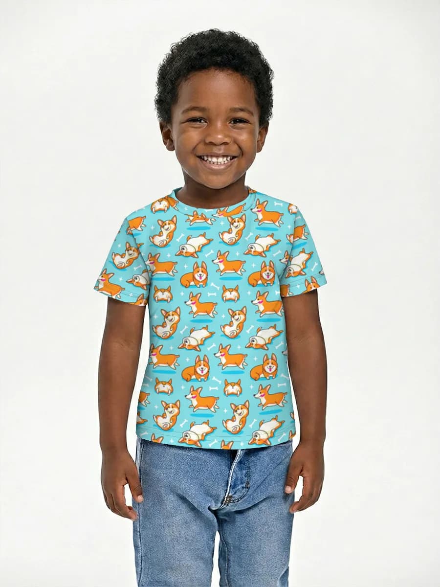 Basic Baumwoll-T-Shirt Jungen