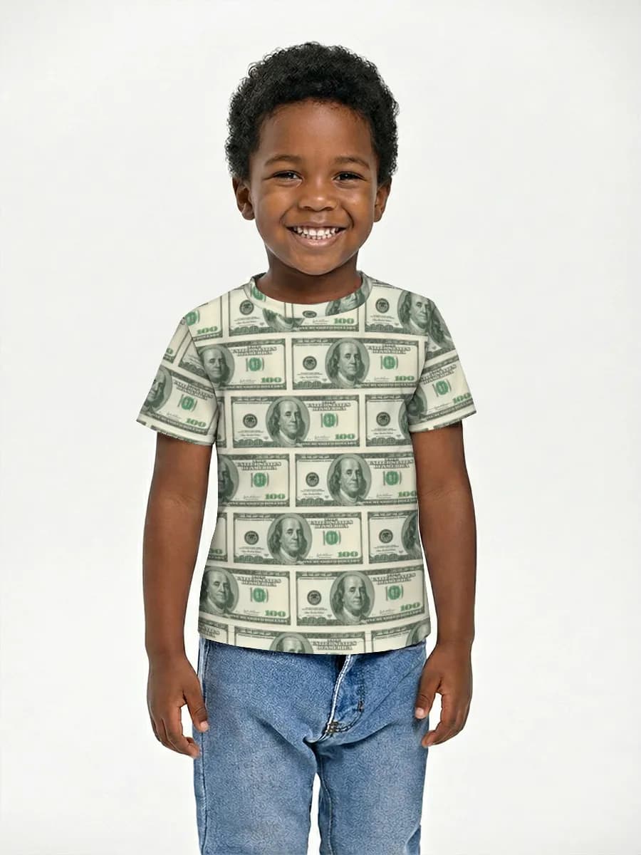 Boys' basic cotton T-shirt