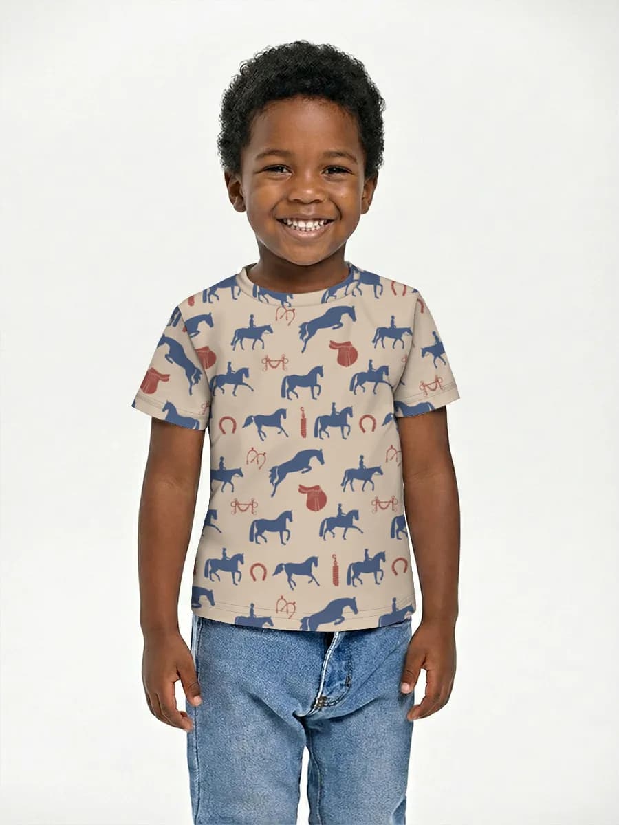 Basic Baumwoll-T-Shirt Jungen
