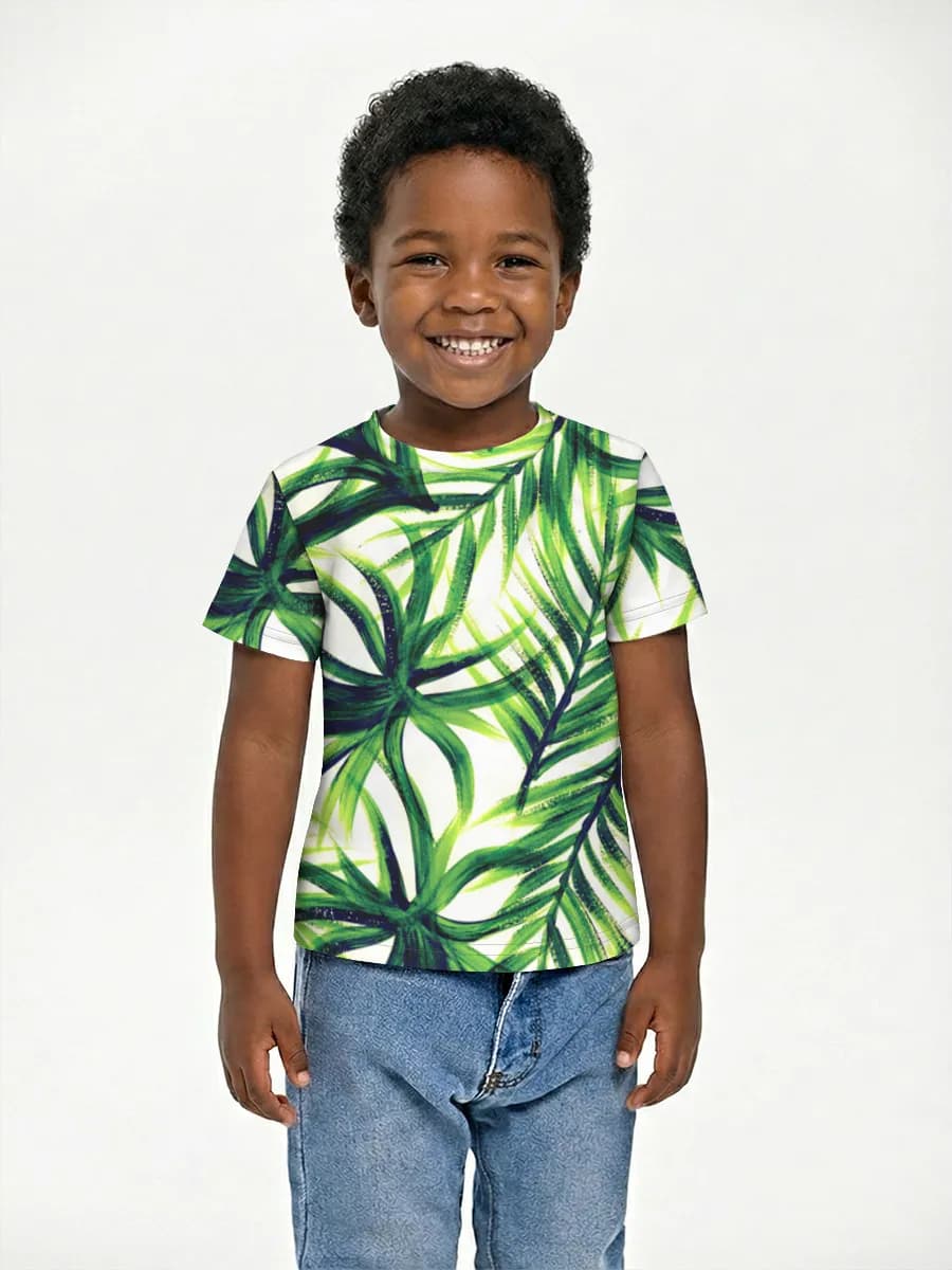 Basic Baumwoll-T-Shirt Jungen