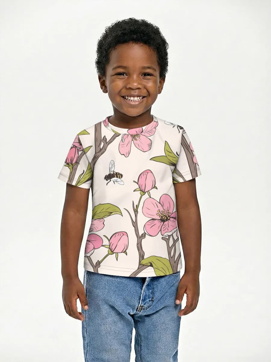 Boys' basic cotton T-shirt