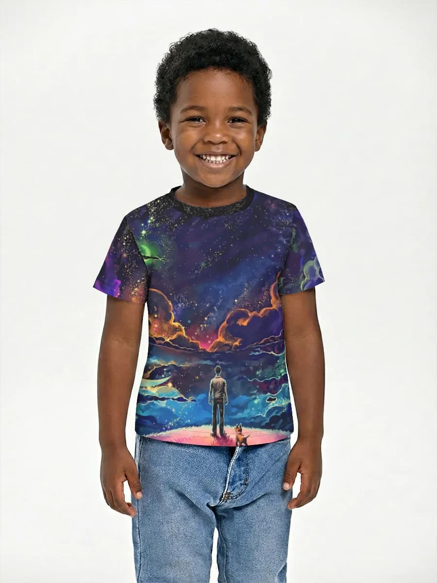 Boys' basic cotton T-shirt