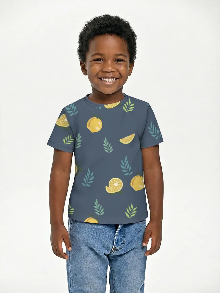 Boys' basic cotton T-shirt