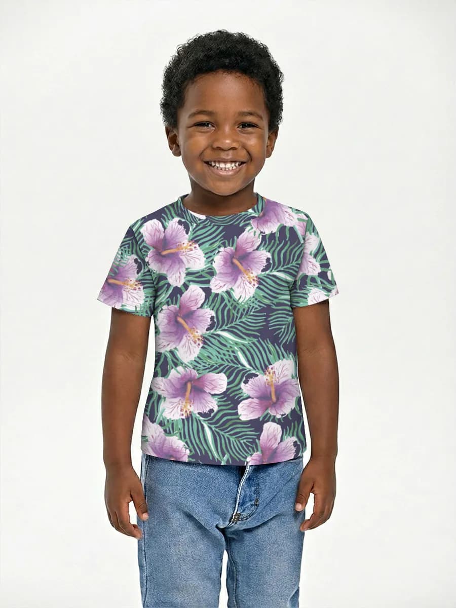 Boys' basic cotton T-shirt