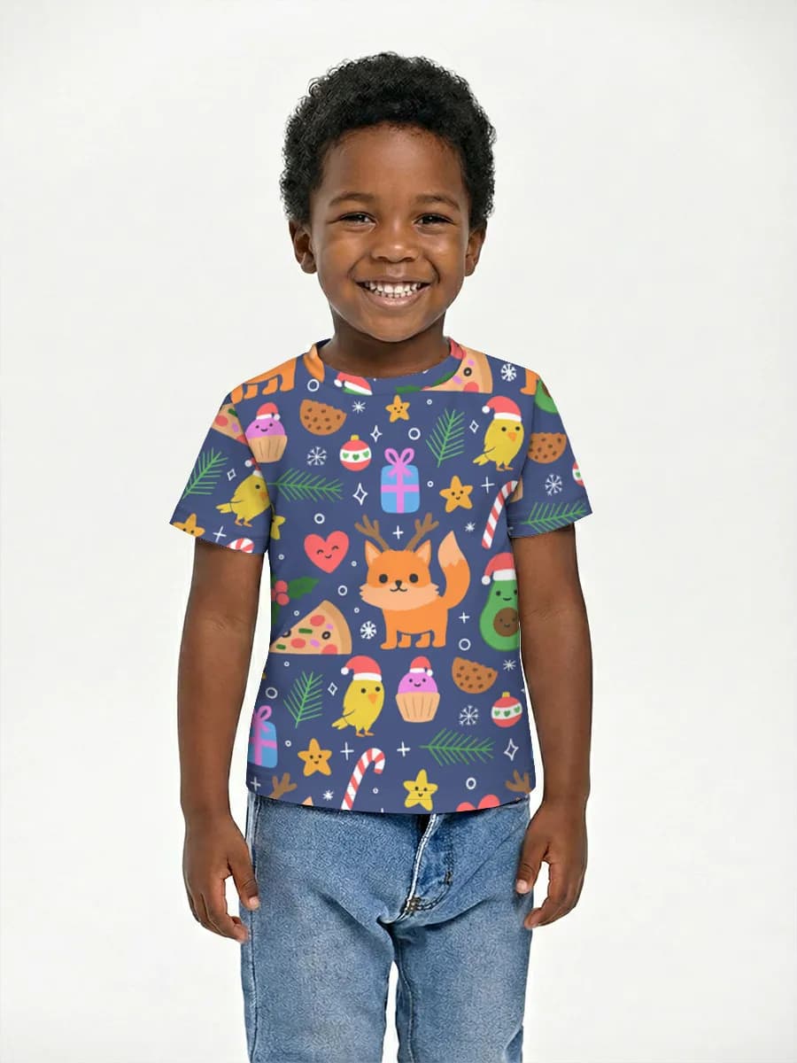 Boys' basic cotton T-shirt