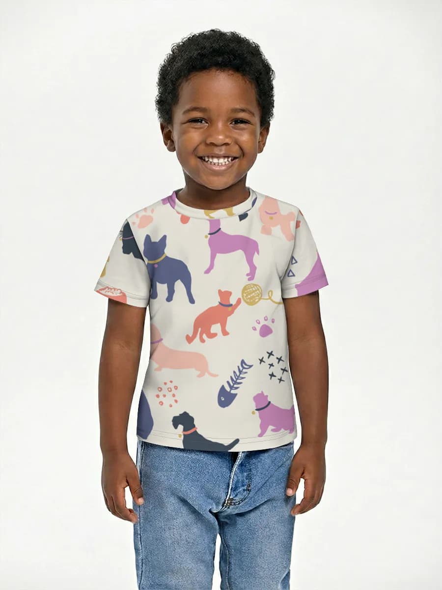 Camiseta Básica de Algodón Niño