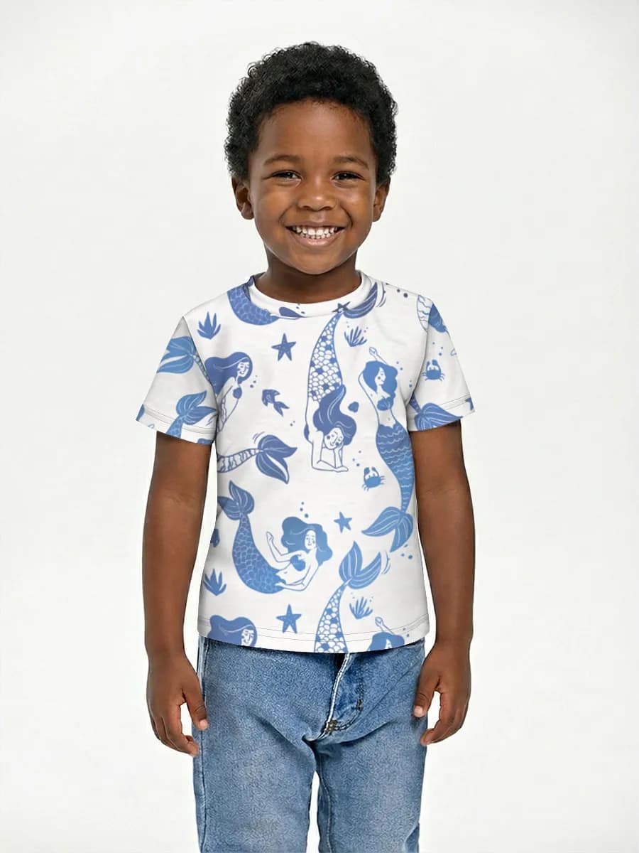 Boys' basic cotton T-shirt
