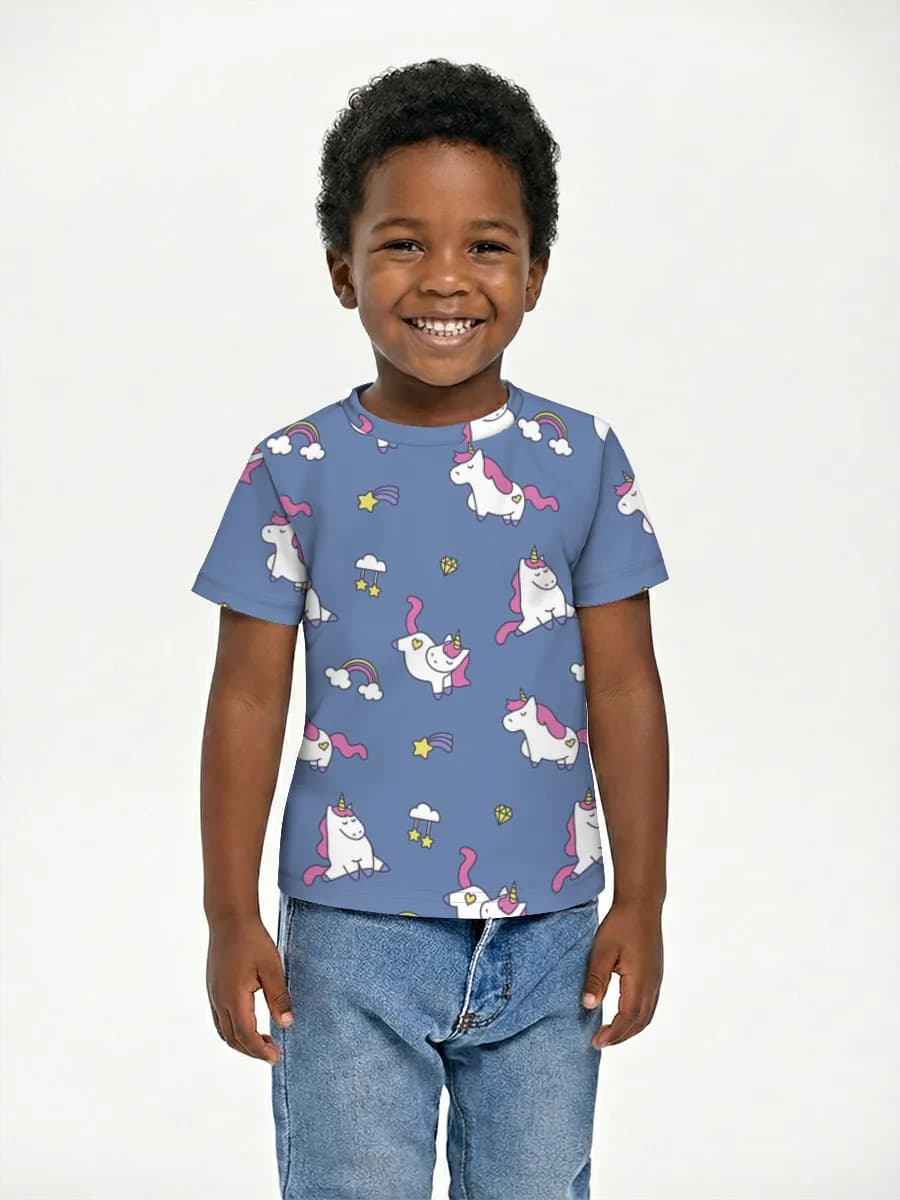 Basic Baumwoll-T-Shirt Jungen