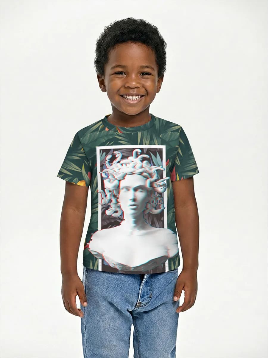 Boys' basic cotton T-shirt