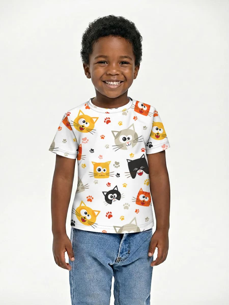 Boys' basic cotton T-shirt