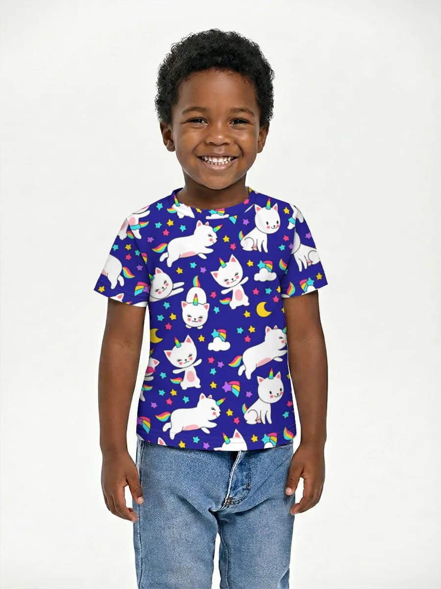 Boys' basic cotton T-shirt