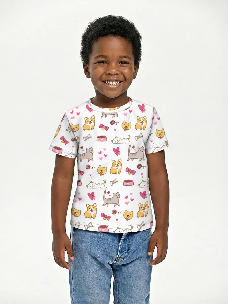 Camiseta Básica de Algodón Niño