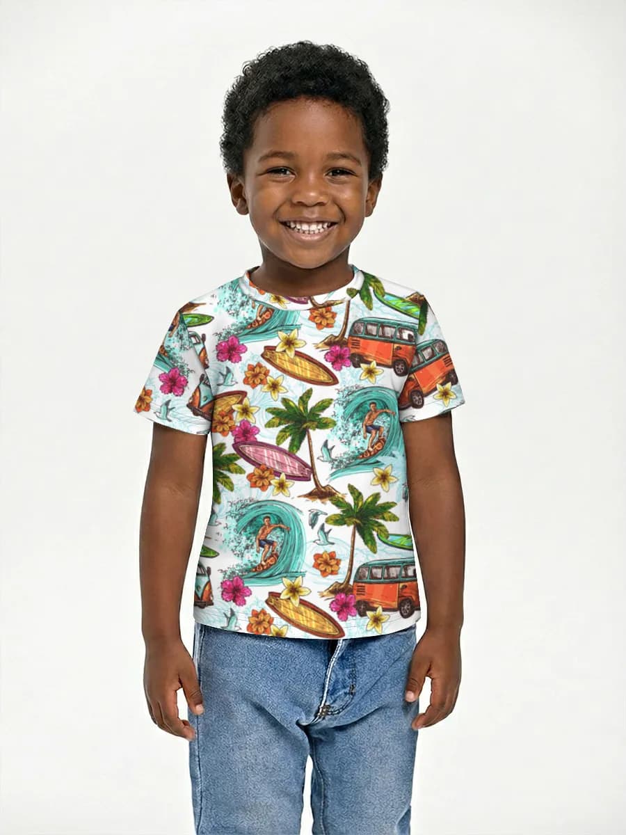 Boys' basic cotton T-shirt