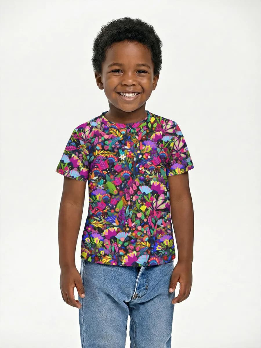 Boys' basic cotton T-shirt