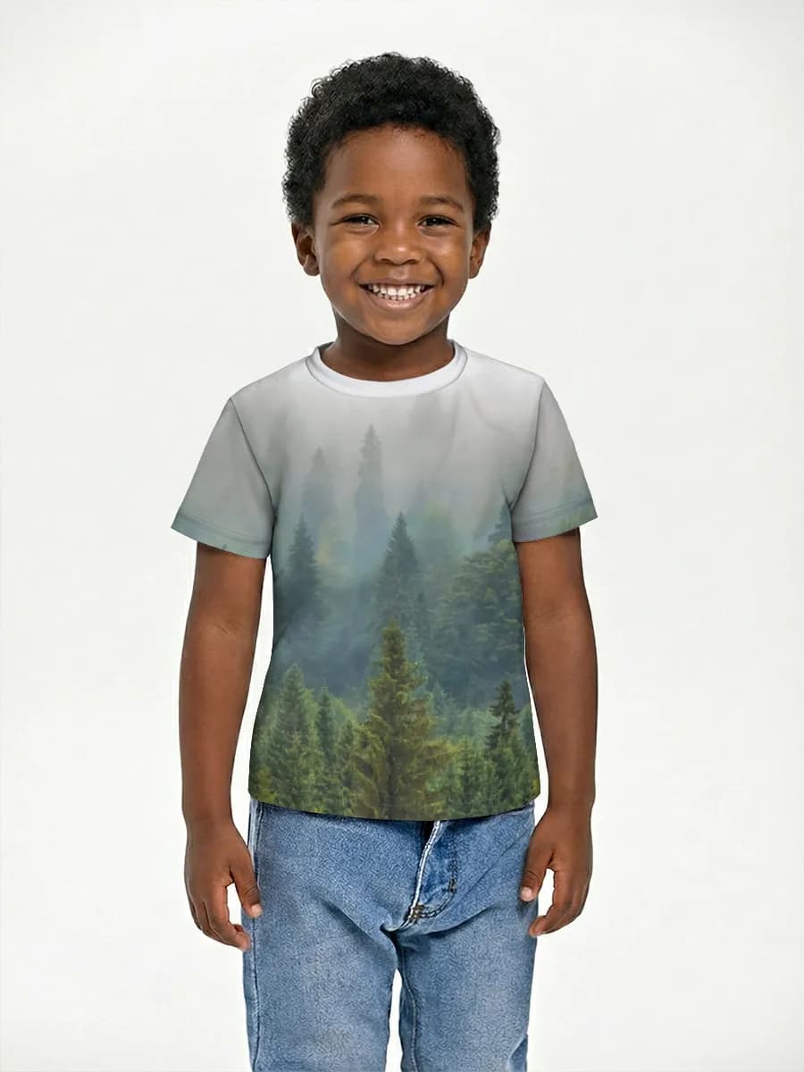 Boys' basic cotton T-shirt