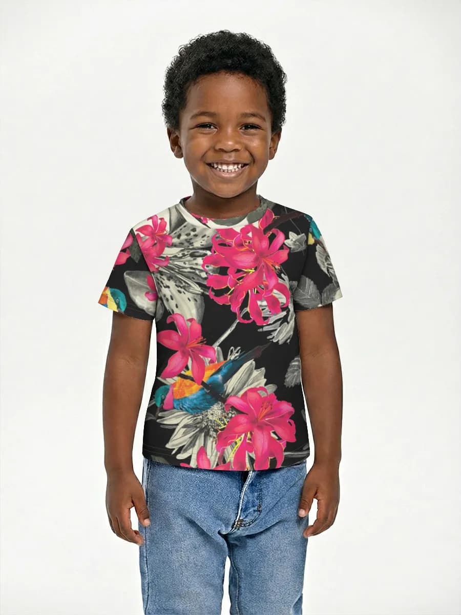 Boys' basic cotton T-shirt