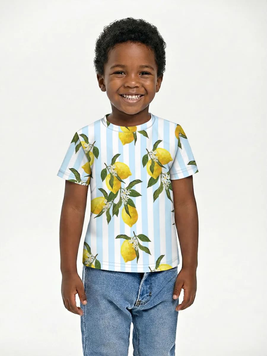 Boys' basic cotton T-shirt