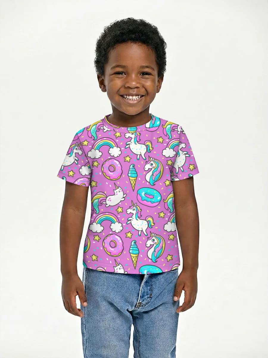 Basic Baumwoll-T-Shirt Jungen