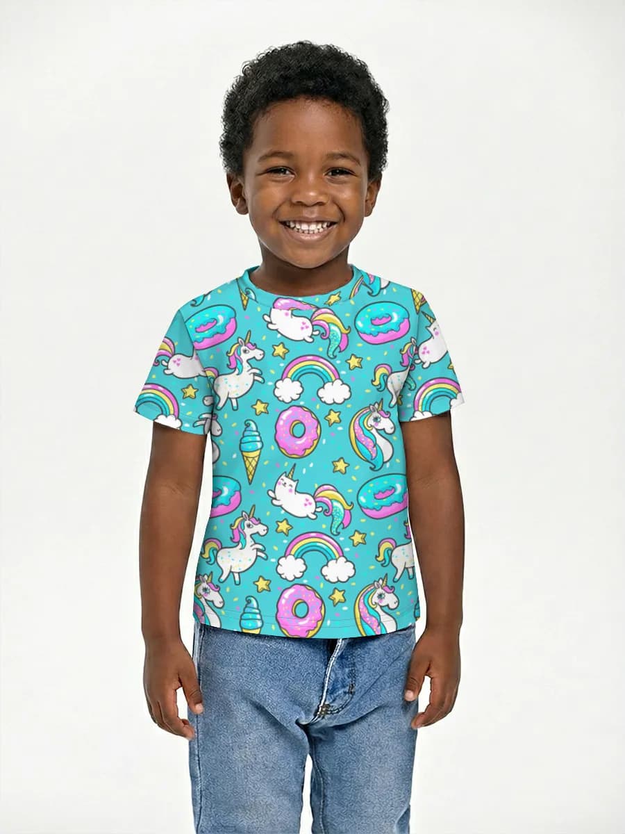 Boys' basic cotton T-shirt