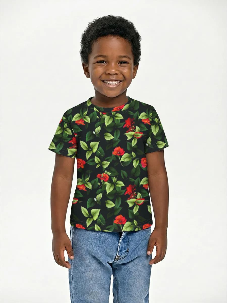 Basic Baumwoll-T-Shirt Jungen
