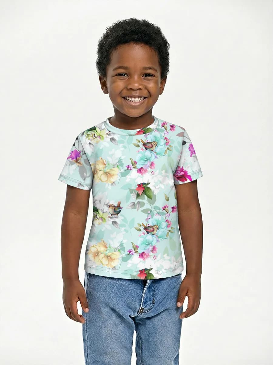 Basic Baumwoll-T-Shirt Jungen