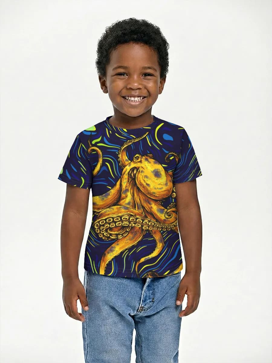 Basic Baumwoll-T-Shirt Jungen