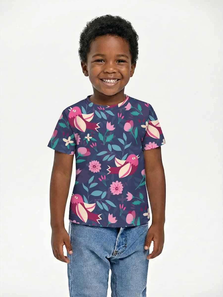 Boys' basic cotton T-shirt