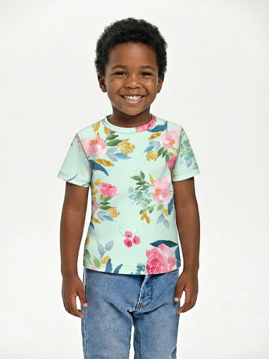 Boys' basic cotton T-shirt