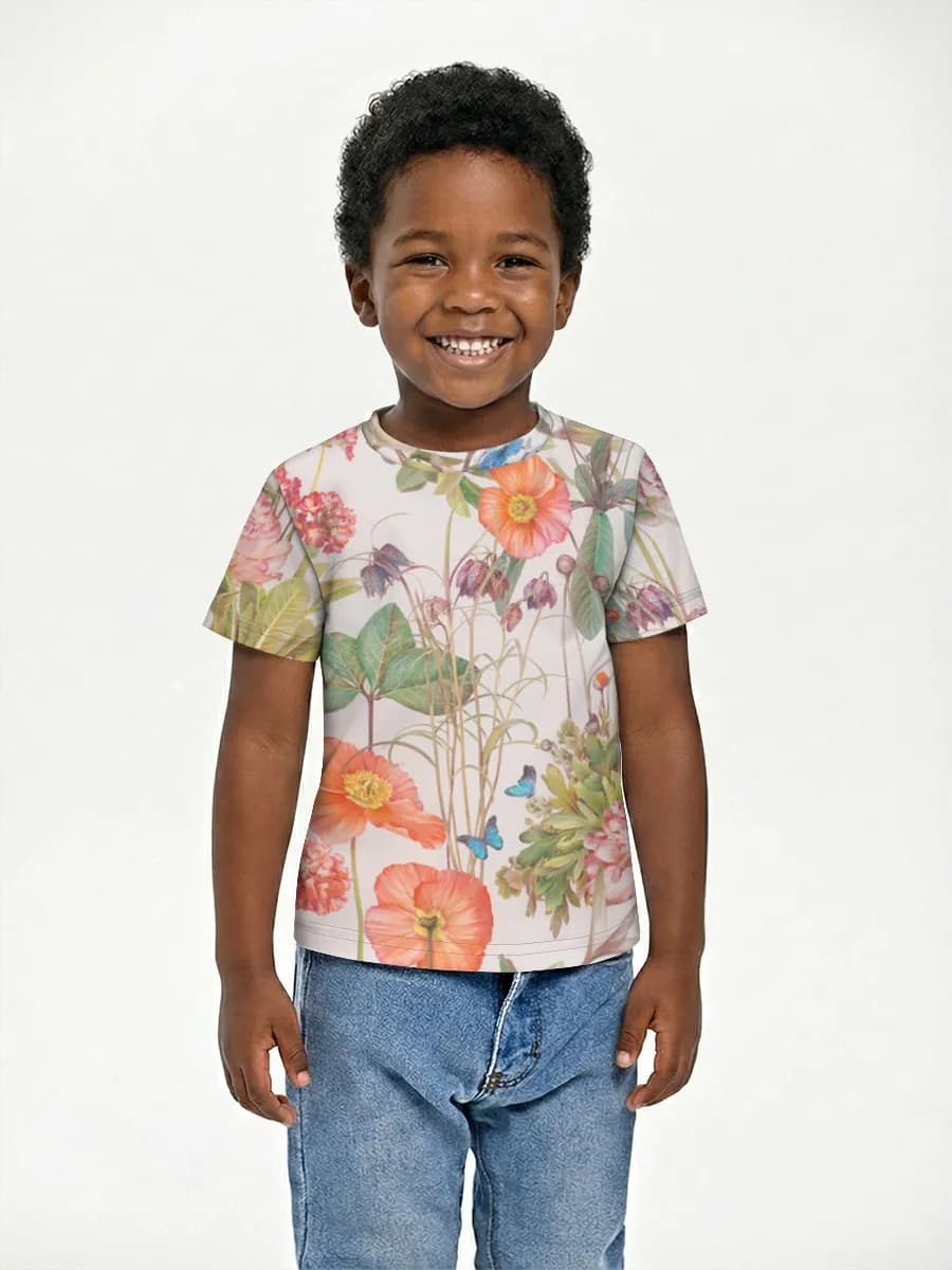 Boys' basic cotton T-shirt