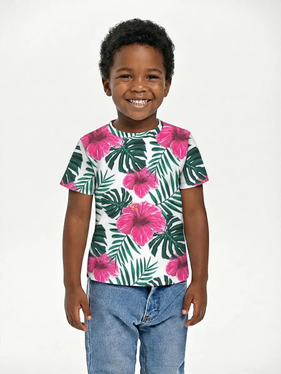 Boys' basic cotton T-shirt