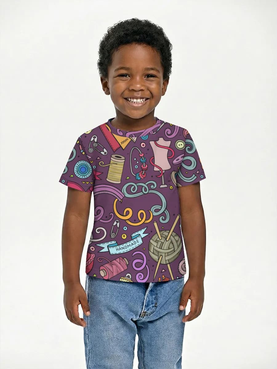 Basic Baumwoll-T-Shirt Jungen