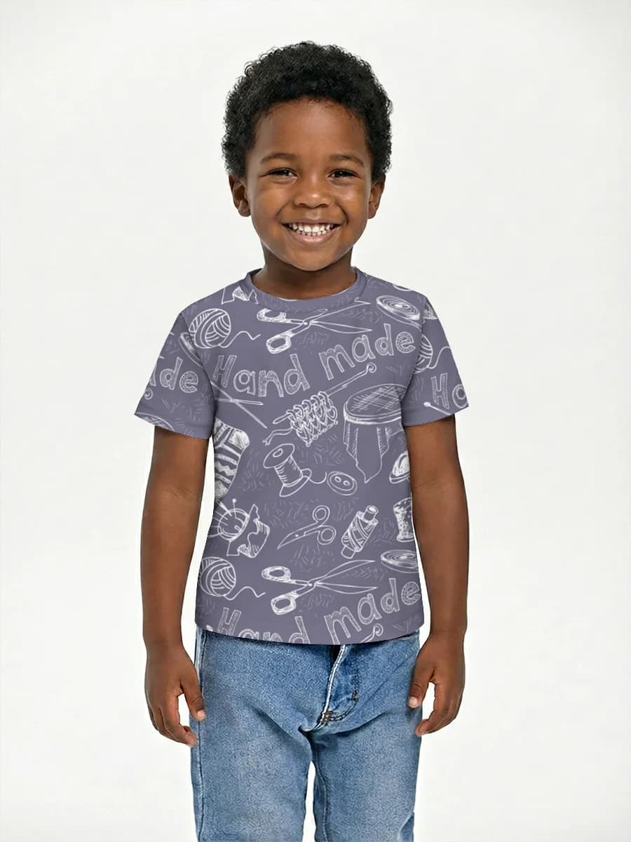 Boys' basic cotton T-shirt