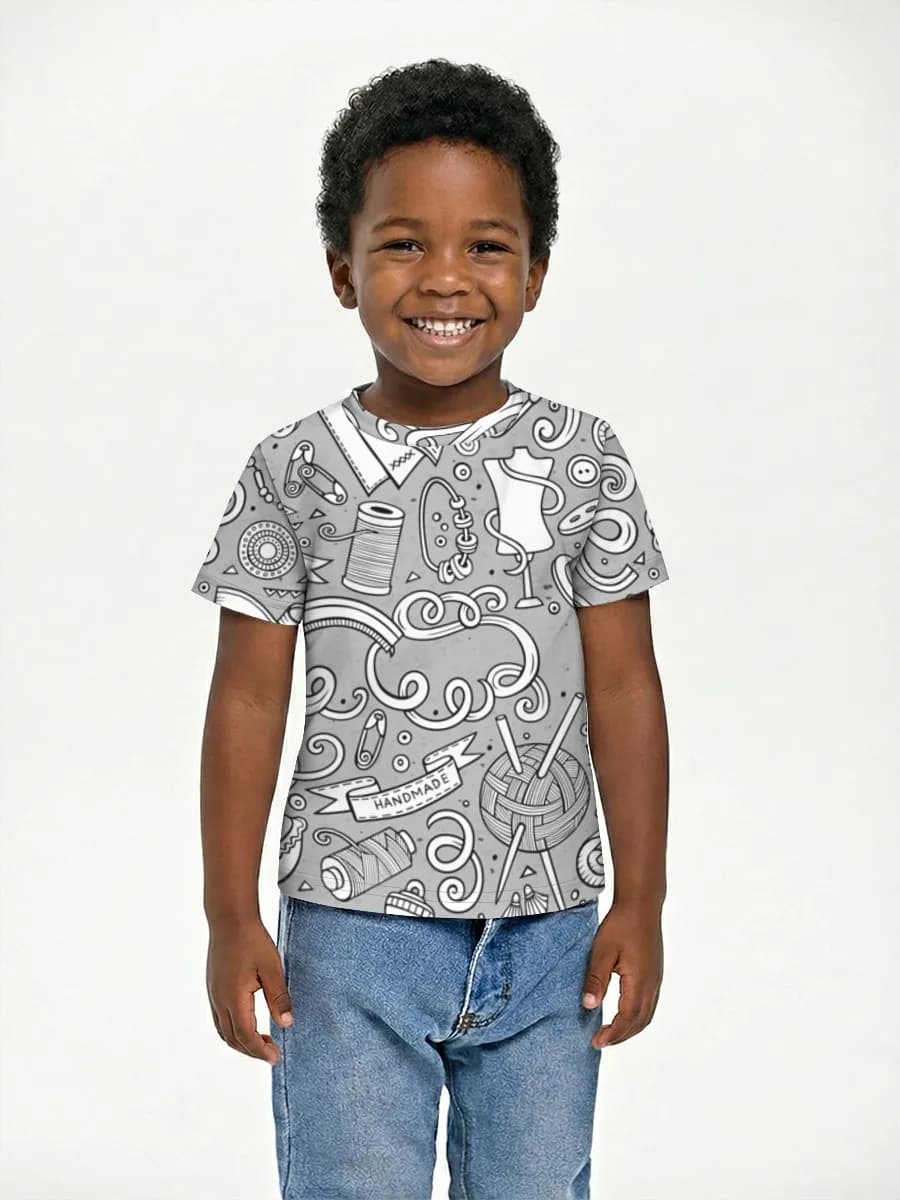 Boys' basic cotton T-shirt