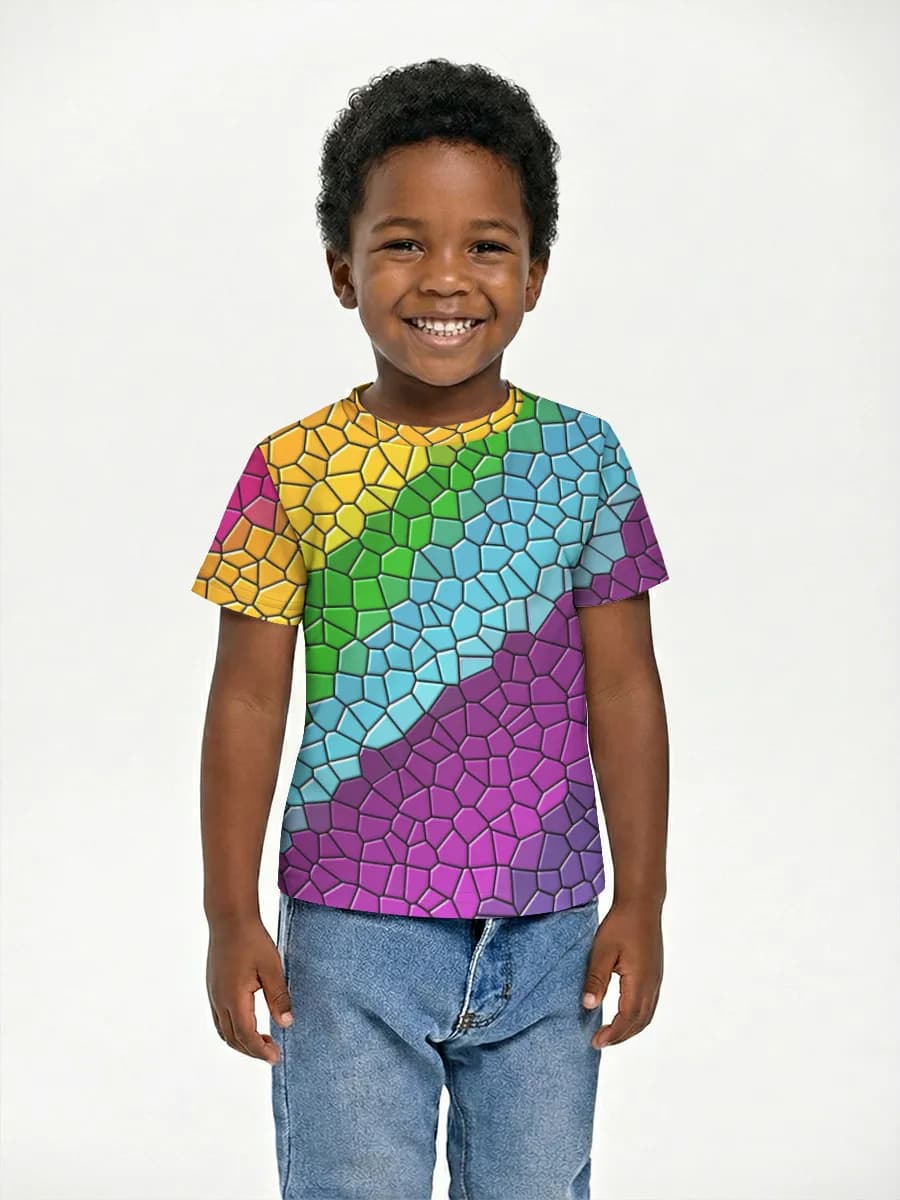 Boys' basic cotton T-shirt