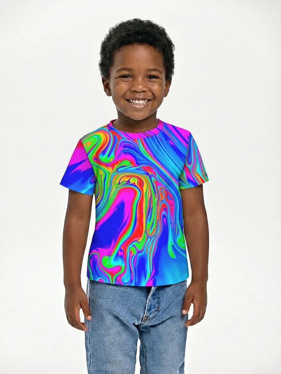 Boys' basic cotton T-shirt