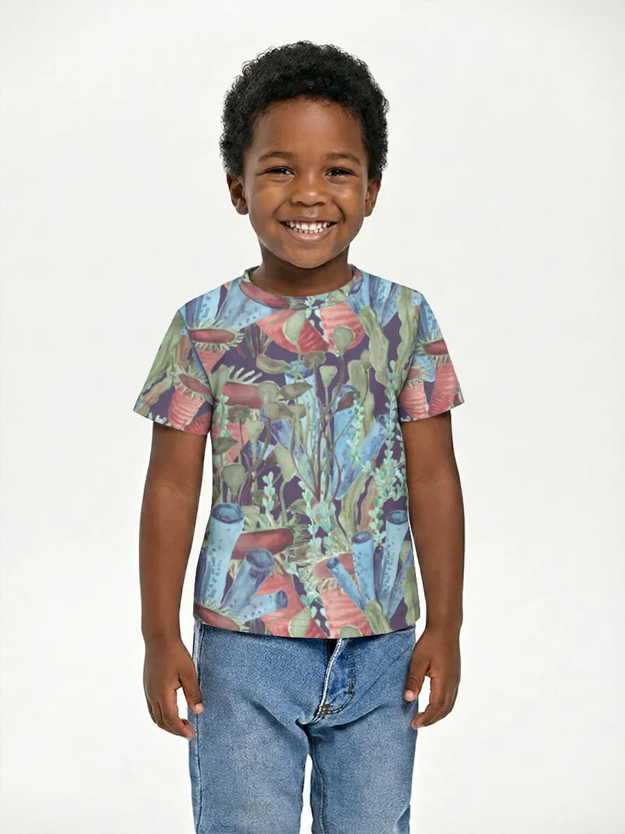 Boys' basic cotton T-shirt