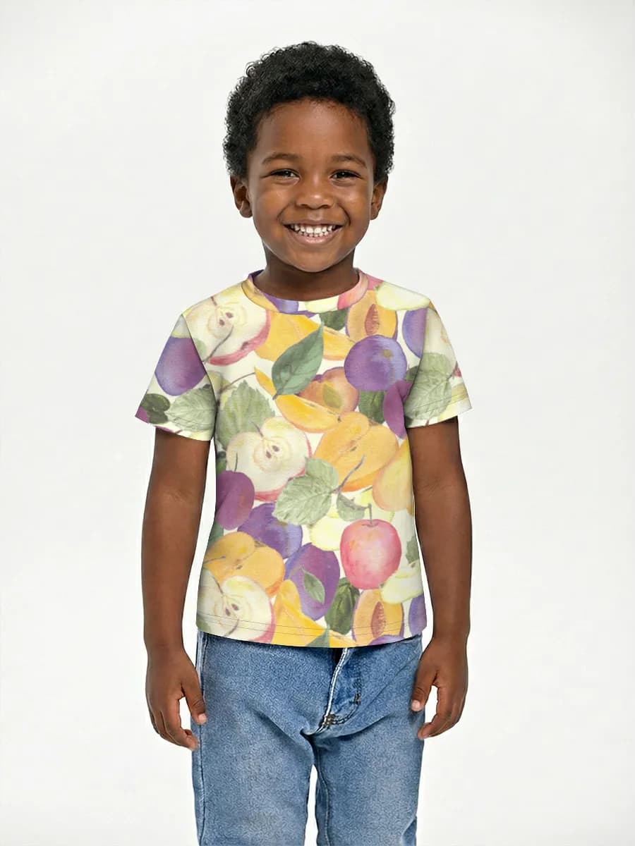 Boys' basic cotton T-shirt