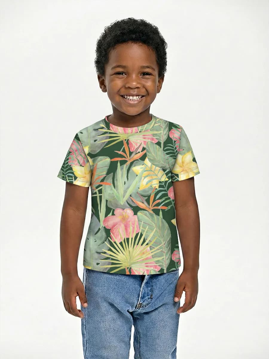 Boys' basic cotton T-shirt