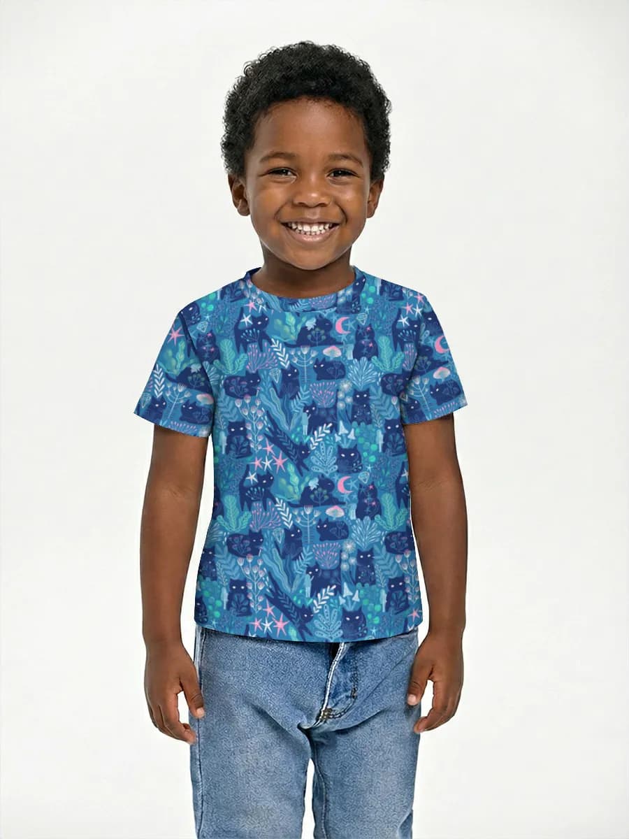 Boys' basic cotton T-shirt
