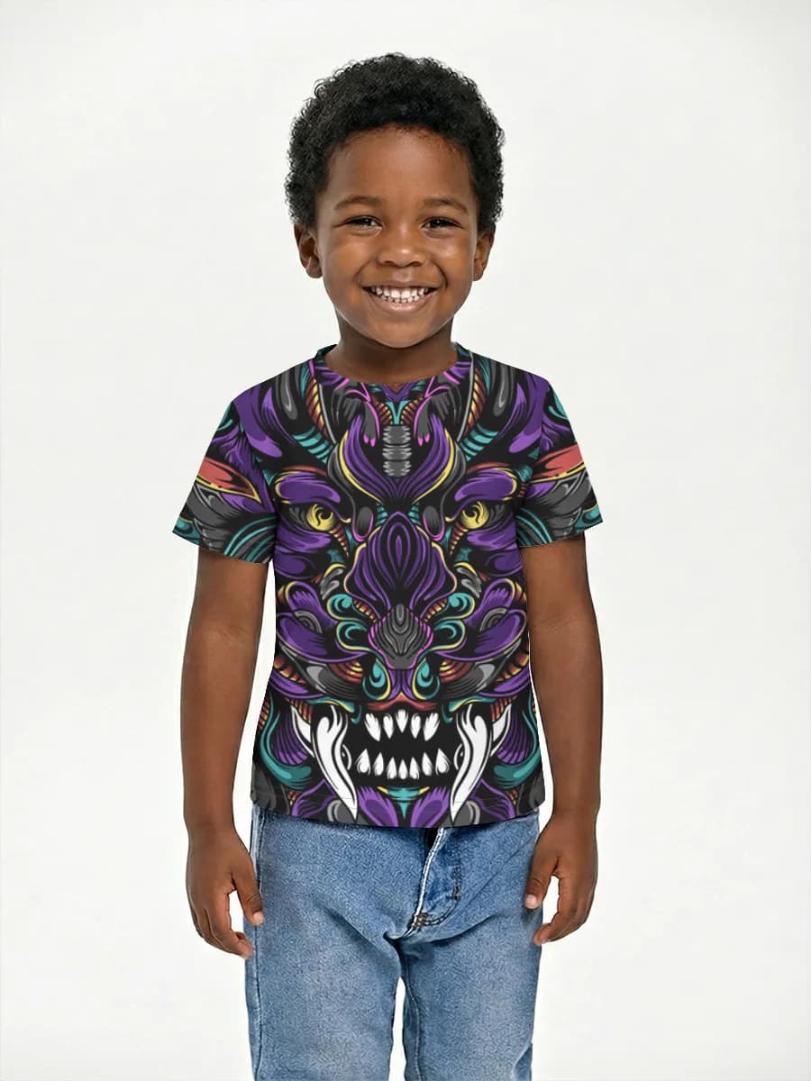 Basic Baumwoll-T-Shirt Jungen