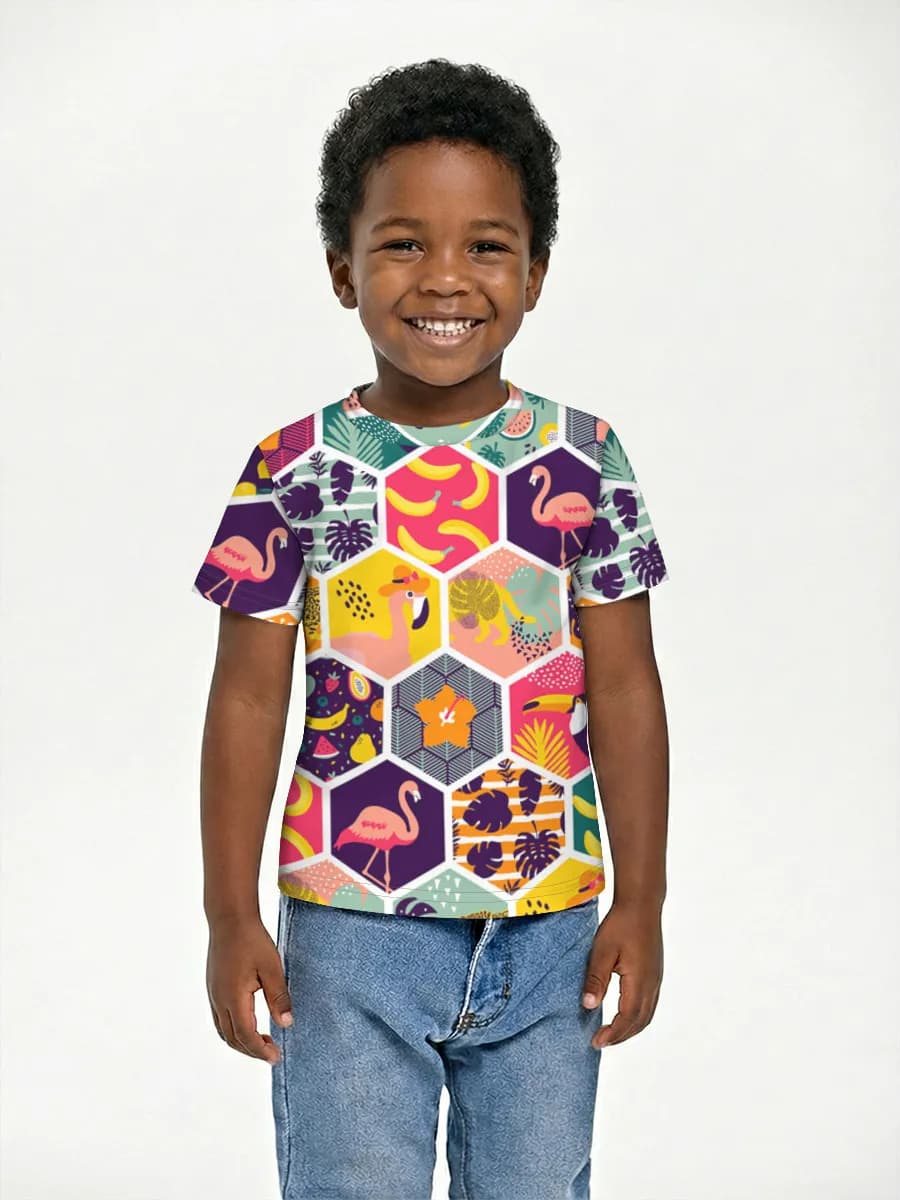 Boys' basic cotton T-shirt