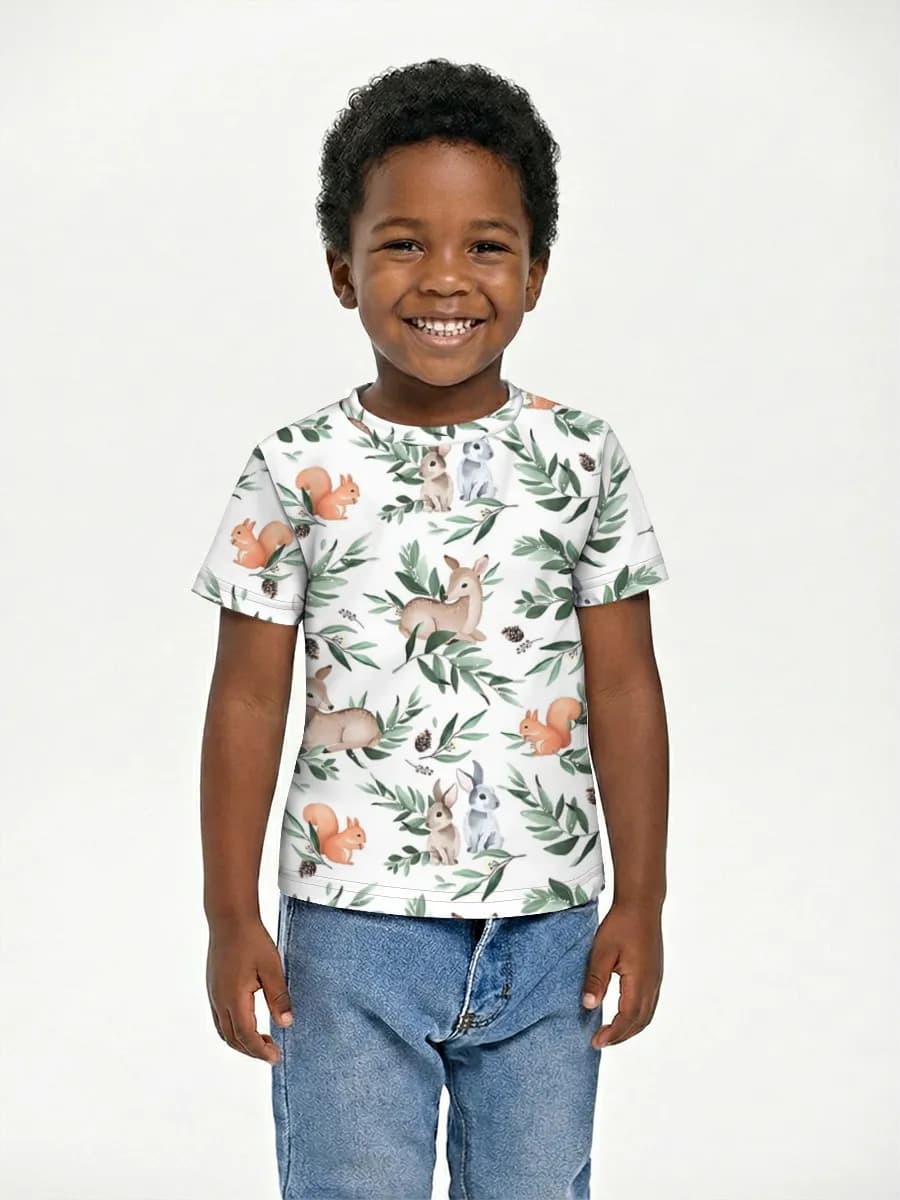 Boys' basic cotton T-shirt