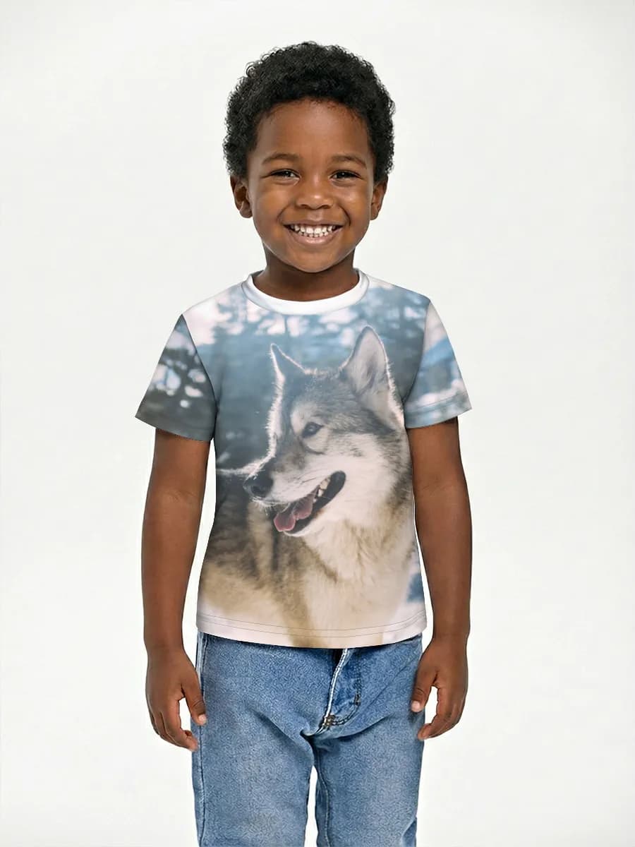 Boys' basic cotton T-shirt