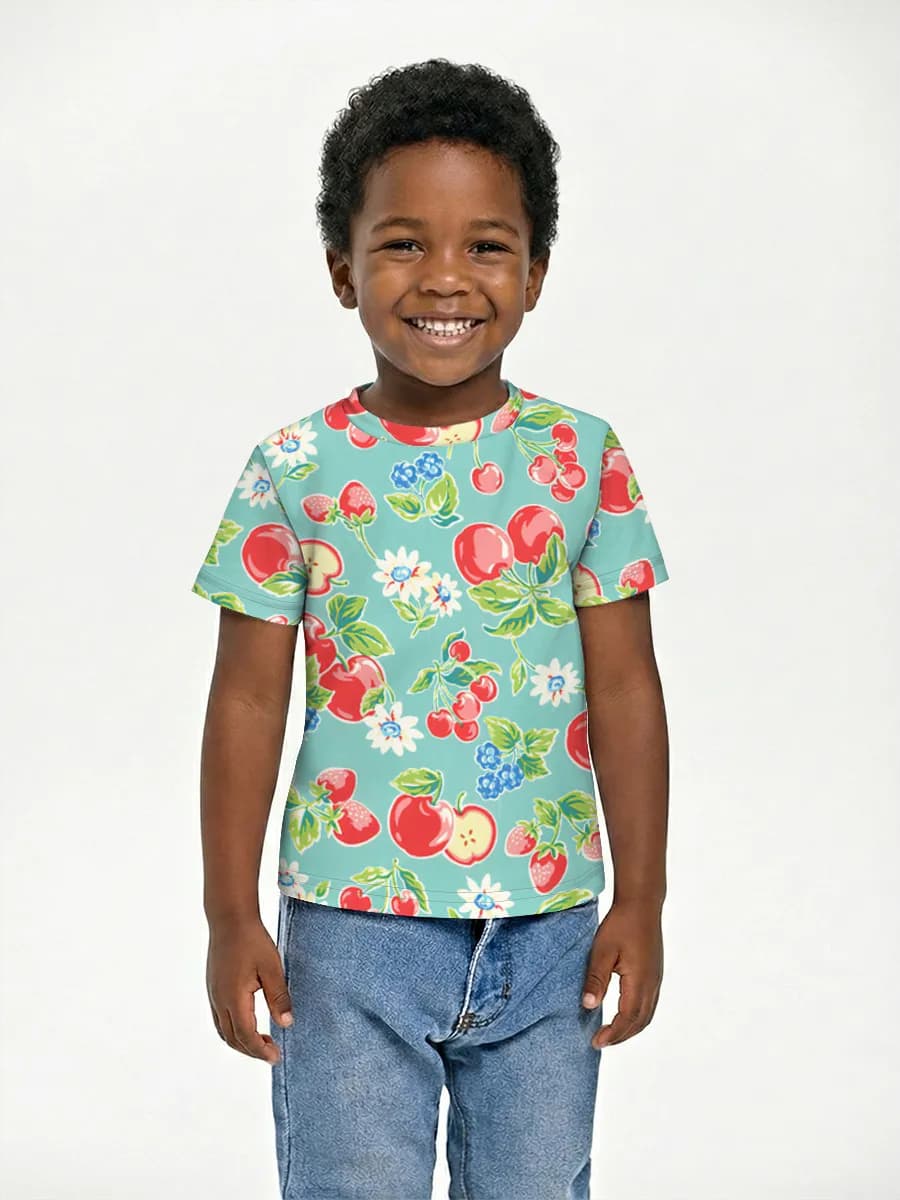 Boys' basic cotton T-shirt
