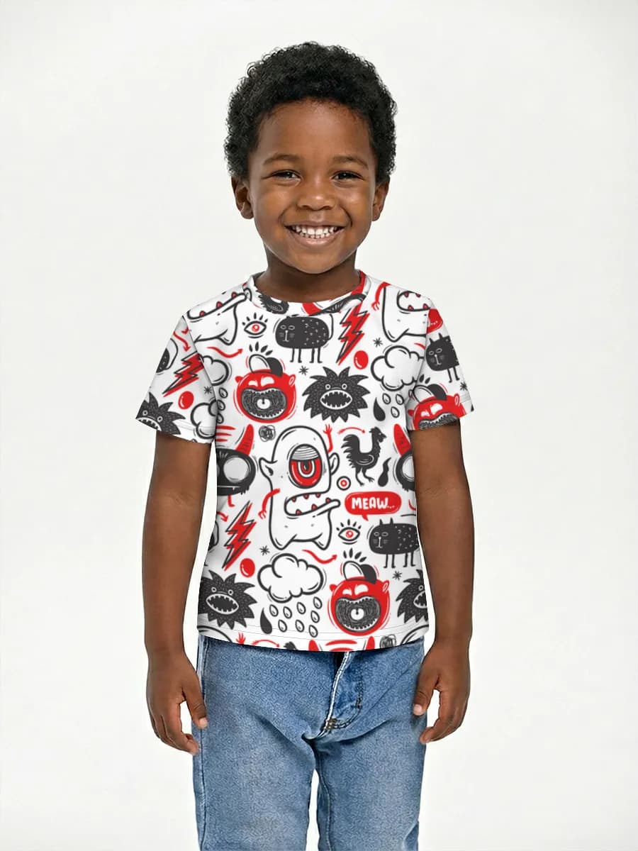 Boys' basic cotton T-shirt